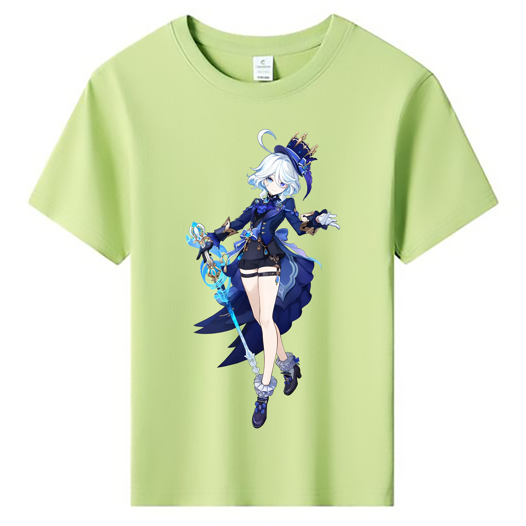 げんし神 フリーナ genshin Furina 綿100％キッズTシャツ（フロントプリント）